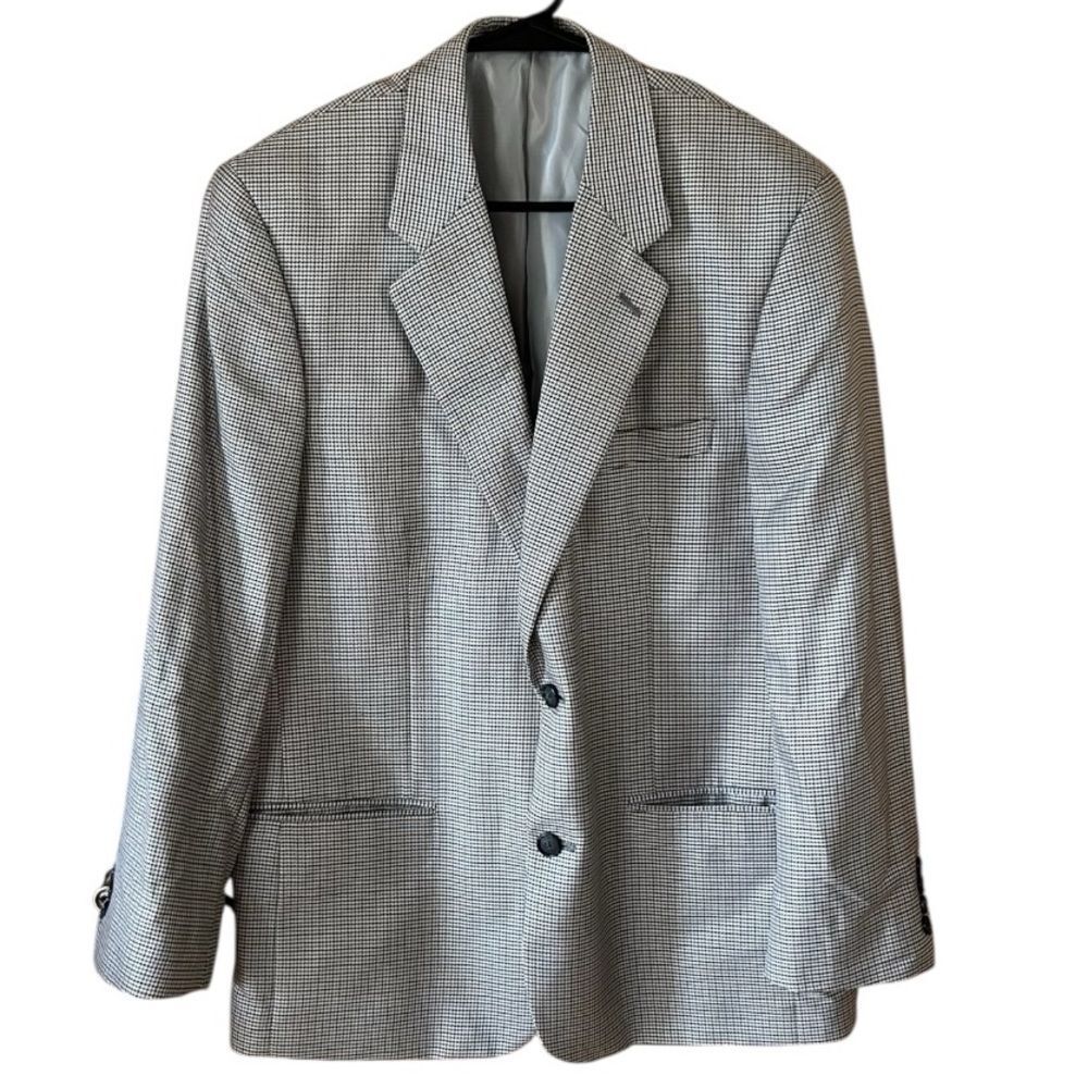 Club‎ Room by Macy’s Houndstooth Plaid Blazer 42 R